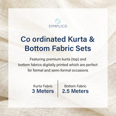 Swirls Satin Linen Unstitched Suit Set