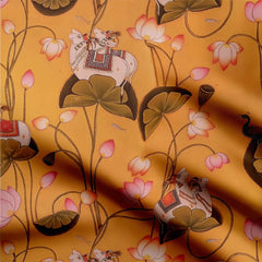 Rayon 1 Meter Beloved of vishnu Print Fabric