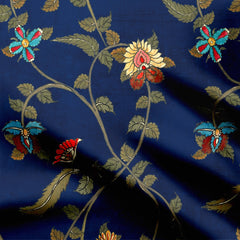 Blue Kalamkari Chinnon Chiffon-448114, Chinnon Chiffon, Chinnon Chiffon Collection, Kalamkari, Samaya Sath-Symplico
