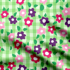 Flowers checks-450259, All Designs, Chinnon Chiffon, cotton, Cotton Canvas, Cotton Poplin, Cotton Satin, Crepe, FEATURED ARTIST DESIGNS, Floral, Geometric, Giza Cotton, Leaf, Light Chiffon, Modal Satin, Muslin, Natural Crepe, Organic Cotton Bamboo, Organza, Organza Satin, Organza Satin (Polyester), pashmina, Poly Canvas, Poly Cotton, Pure Linen, Ramni Joshi, Rayon, Satin, Satin Linen, Velvet Velure, Viscose Dola Silk, Viscose Georgette-Symplico