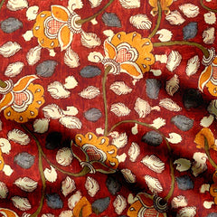 Yellow and Maroon Kalamkari-449051, All Designs, Chinnon Chiffon, cotton, Cotton Canvas, Cotton Poplin, Cotton Satin, Giza Cotton, Indian, Kalamkari, Light Chiffon, Modal Satin, Muslin, Natural Crepe, Organic Cotton Bamboo, Organza, Organza Satin, Organza Satin (Polyester), pashmina, Poly Canvas, Poly Cotton, Pure Linen, Rayon, Satin, Satin Linen, Sonal Patel, Traditional, Velvet Velure, Vintage, Viscose Dola Silk, Viscose Georgette-Symplico