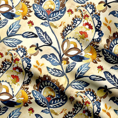 Blue Paint Kalamkari Crepe-449339, Crepe, Crepe Collection, Kalamkari, Nayara Kaur-Symplico