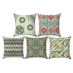 Ajrakh Set of 5 Cushions