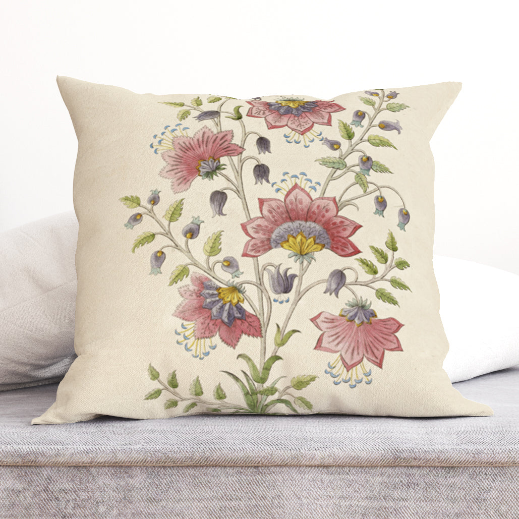 Botanical flowers Pattel Cushion