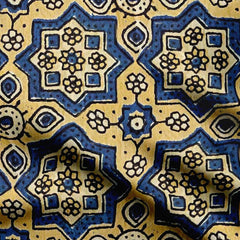 Blue and yellow ajrakh