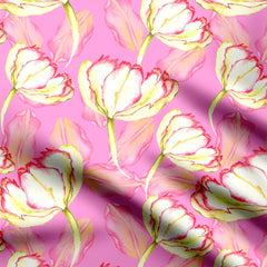 Tulip inspired flower hand-40178, All Designs, Barbie Collection, Best Selling Collection, Chinnon Chiffon, cotton, Cotton Canvas, Cotton Poplin, Cotton Satin, Crepe, Floral, Floral Collection, Giza Cotton, Modal Satin, Muslin, Natural Crepe, Organic Cotton Bamboo, Organza, Organza Satin, Organza Satin (Polyester), pashmina, Poly Canvas, Poly Cotton, Pooja Hedau, Pure Linen, Rayon, Satin, Satin Linen, Velvet Velure, Viscose Dola Silk, Viscose Georgette, Watercolor-Symplico