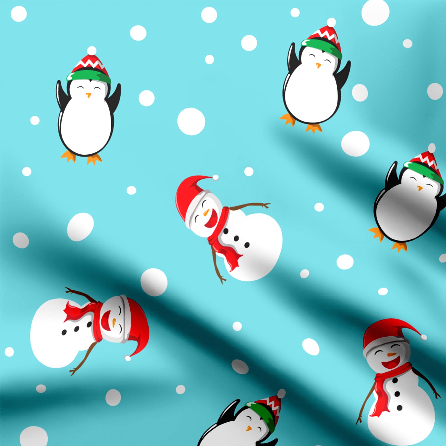 Cute Snowman and Penguin-40461, All Designs, Chinnon Chiffon, Christmas, cotton, Cotton Canvas, Cotton Poplin, Crepe, Giza Cotton, Modal Satin, Muslin, Natural Crepe, Organic Cotton Bamboo, Organza, Organza Satin, Organza Satin (Polyester), pashmina, Poly Canvas, Poly Cotton, Pure Linen, Rayon, Satin, Satin Linen, Velvet Velure, Viscose Dola Silk, Viscose Georgette, Yuri Imc-Symplico