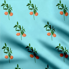 Peaches on Turquoise Blue