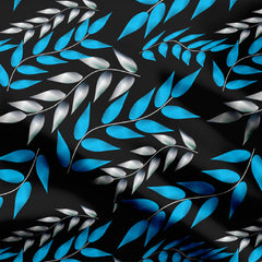 Black background leaf pattern