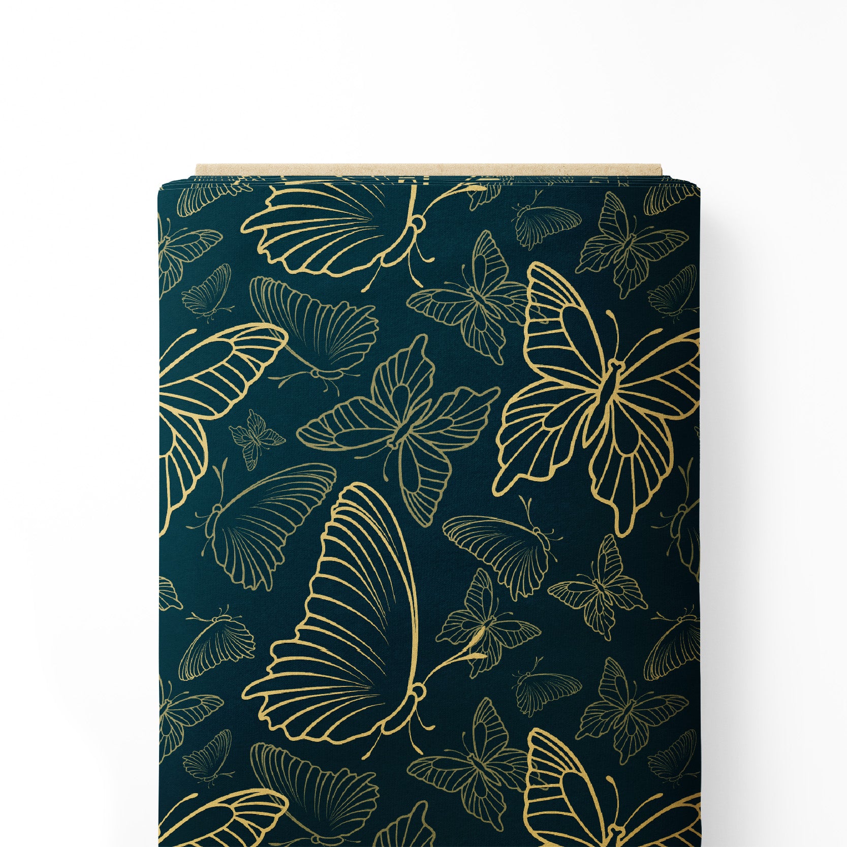 Butterfly Gold embossed Teal Aquamarine