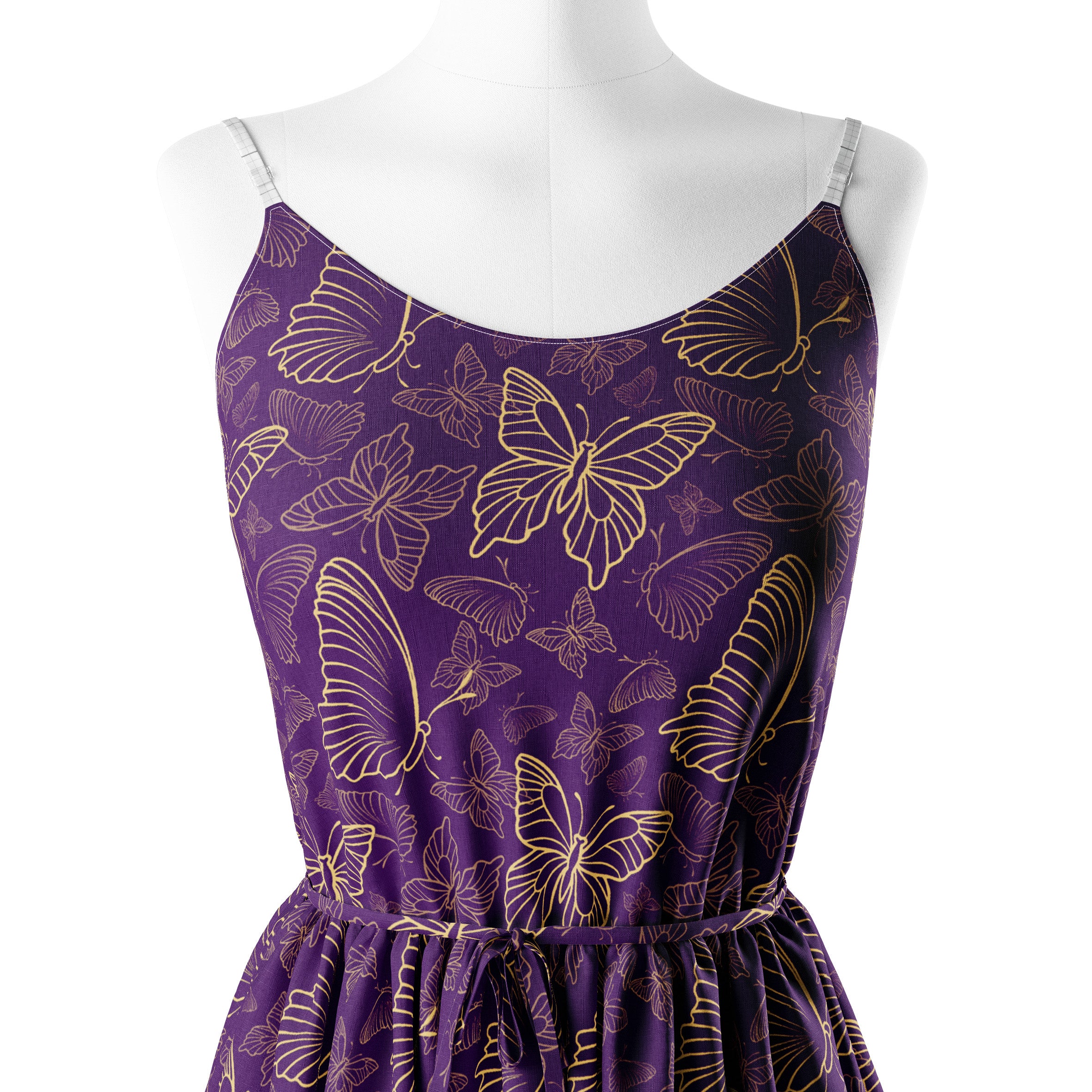 Butterfly Gold embossed Purple