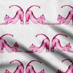 Cats in watercolour Pink
