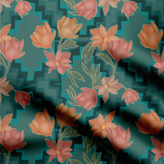 Teal and pink floral1-426022, All Designs, Chinnon Chiffon, cotton, Cotton Canvas, Cotton Poplin, Cotton Satin, Crepe, FEATURED ARTIST DESIGNS, Floral, Geometric, Giza Cotton, Light Chiffon, Modal Satin, Muslin, Natural Crepe, Organic Cotton Bamboo, Organza, Organza Satin, Organza Satin (Polyester), pashmina, Poly Canvas, Poly Cotton, Pure Linen, Rayon, Satin, Satin Linen, Shapes, Swetha Jeyaganthan, Velvet Velure, Viscose Dola Silk, Viscose Georgette-Symplico