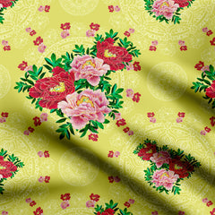 PEONIES FLORAL 2 - CITRON YELLOW