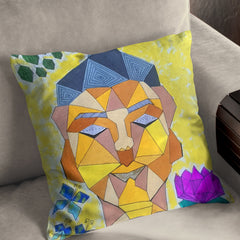 Geometric Buddha Cushion