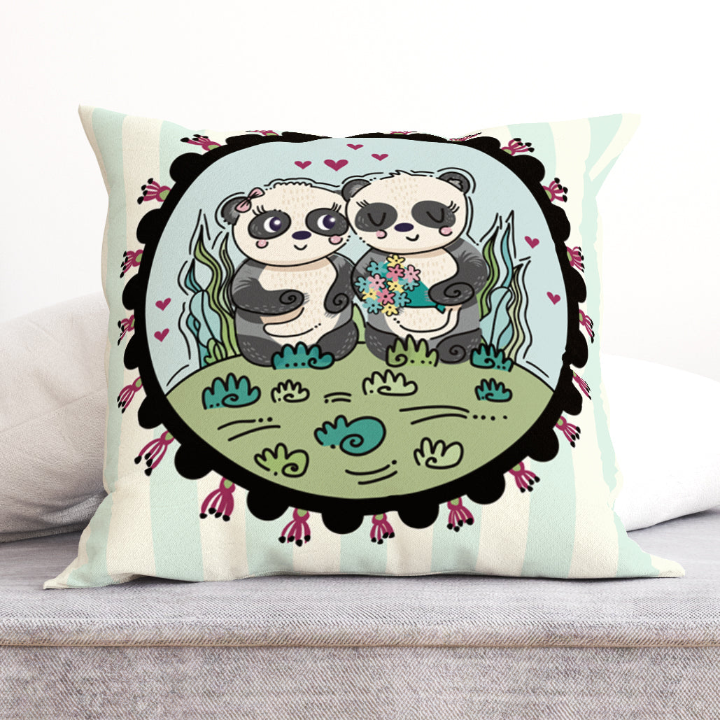 Panda Love cushion
