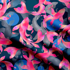 Koi Fish Clusters | Pink and Blue color palette