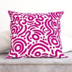 Viva Magenta Bold Waves Cushion