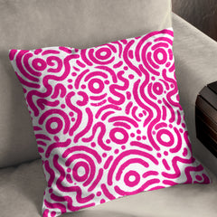 Viva Magenta Bold Waves Cushion