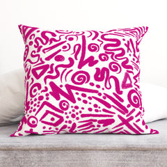 Viva Magenta Doodles Cushion