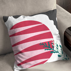 Moon striped illustrated motif Cushion