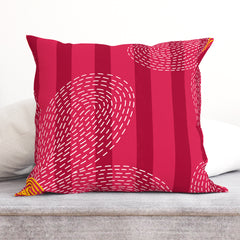 Viva Magenta The stitch Cushion