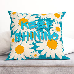 Keep Shining - Blue Cushion