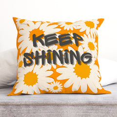 Keep Shining - Orange Cushion