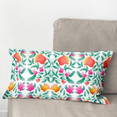 Poppy Pink & orange flowers Cushions