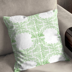 Blue Pottery Art of Jaipur in green Cushion