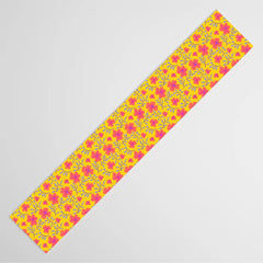 Yellow Spring Flowers Table Runner