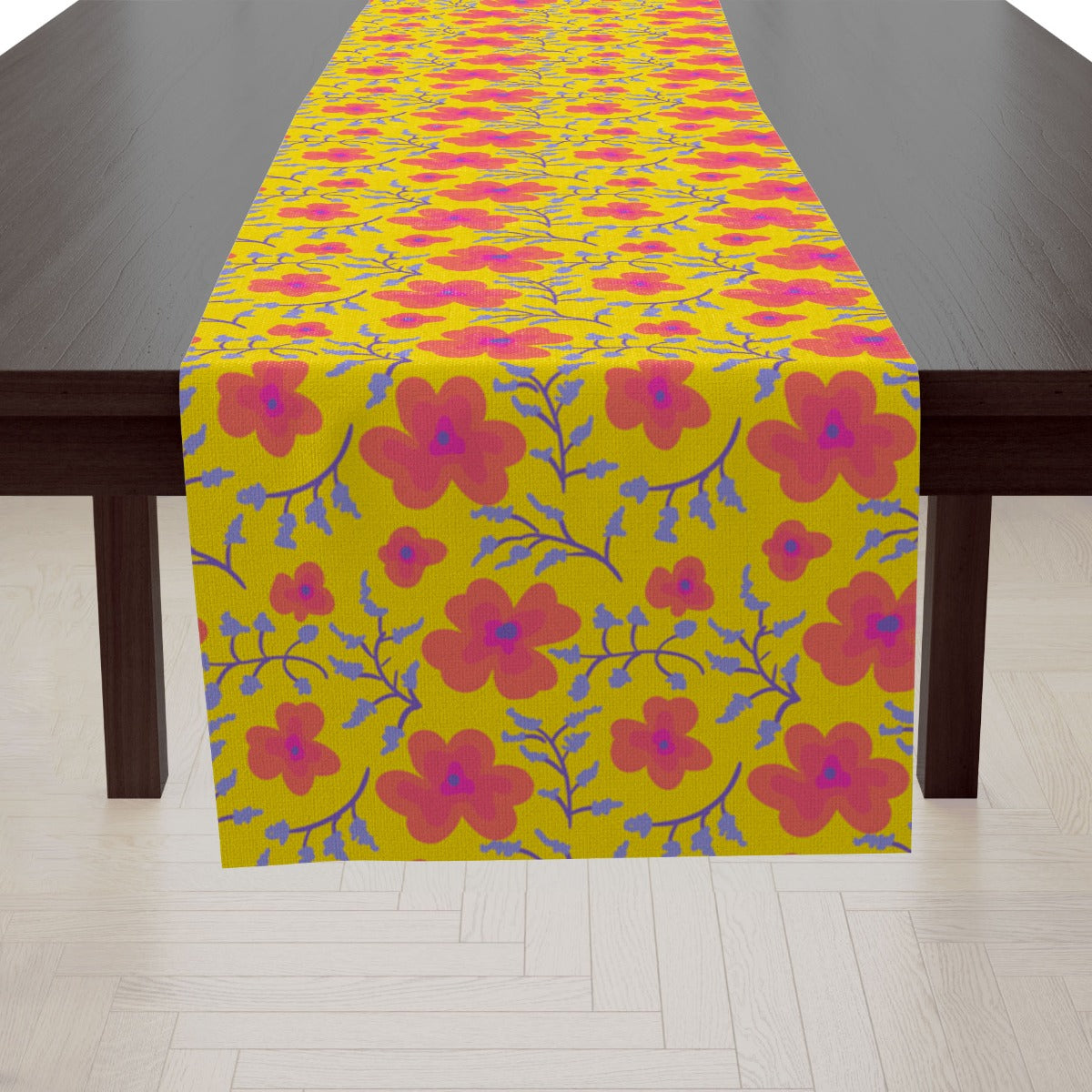 Yellow Spring Flowers Table Runner