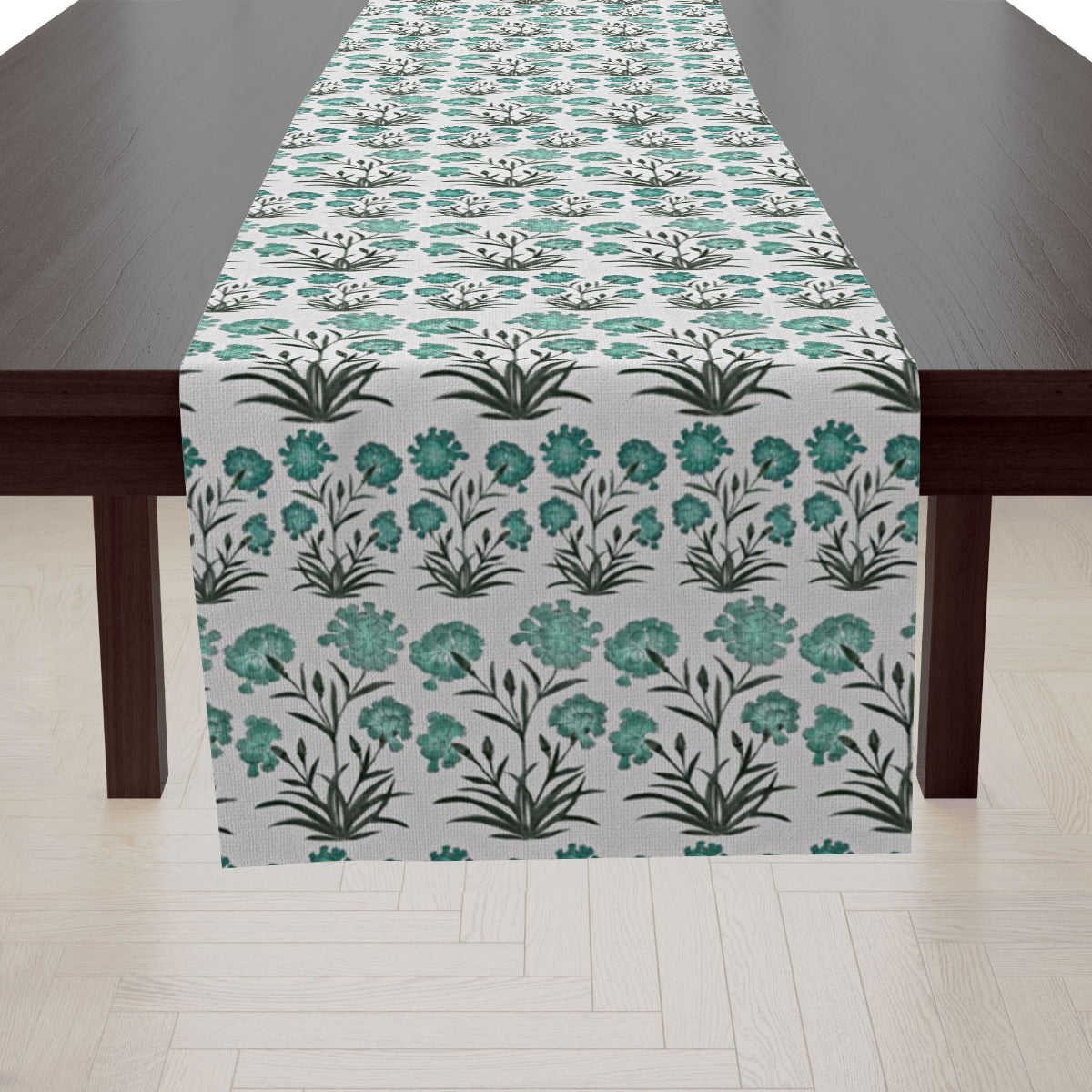 Green Flora Table Runner