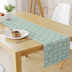 Green Floral Table Runner