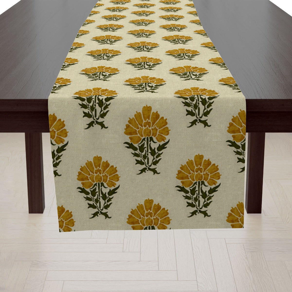 Yellow Flora Table Runner