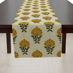 Yellow Flora Table Runner