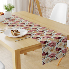 Pixel Roses Table Runner