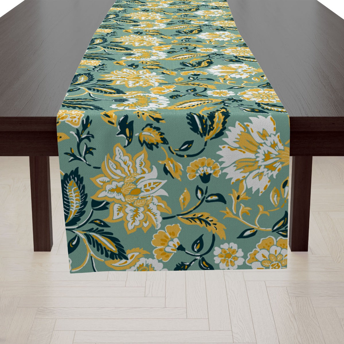 Floral Yellow Table Runner