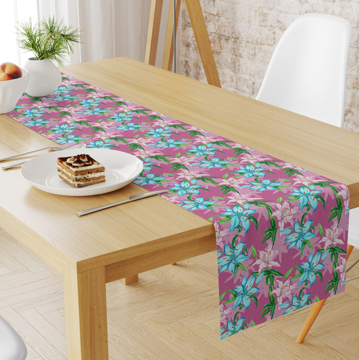 Watercolor Lily Designs Table Runner