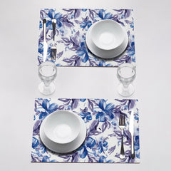 Watercolor Blue Florals Table Mats