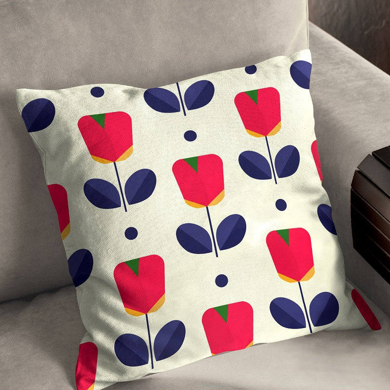 Quirky Abstract Shapes Mid Cushion