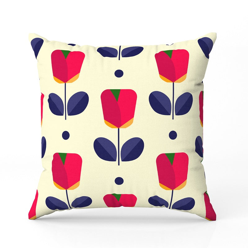 Quirky Abstract Shapes Mid Cushion