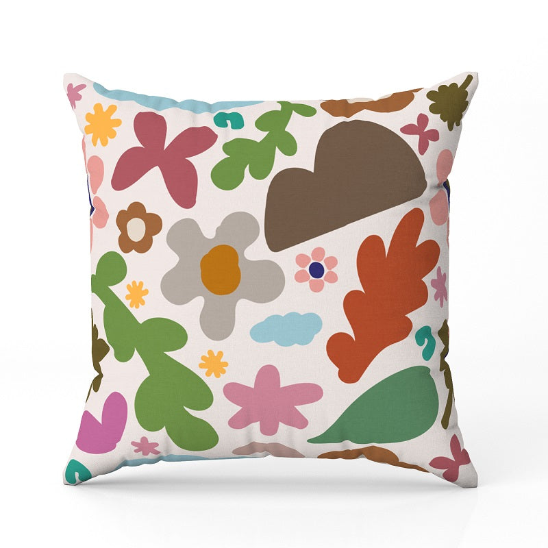 Quirky Abstract Shapes Mid Cushion