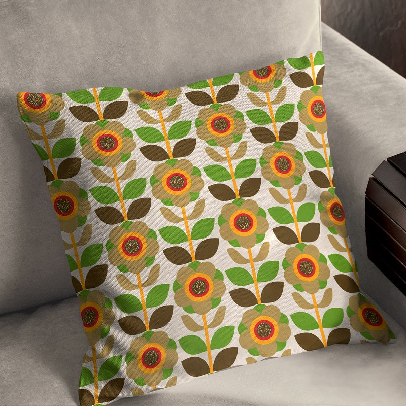 Quirky Stylized Monochromatic Cushion