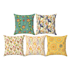 Yellow Theme Set of 5 Cushions