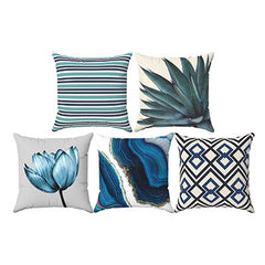 Blue Imageinary Set of 5 Cushions