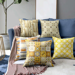 Descendant Of Yellow Set of 5 Cushions