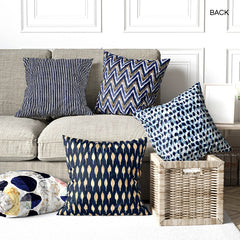 5 Cushions 10 Designs Navy Blue Theme