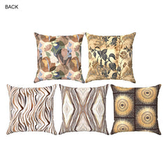 5 Cushions 10 Designs Brown Chiku Theme
