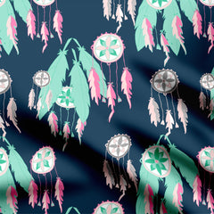 Dreamcatchers on teal